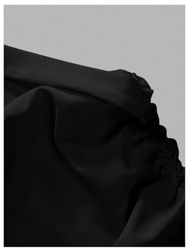 Women's Bubble Mini Dress Halter Backless Ruched Y2K Short Sundress with Built-in Shorts