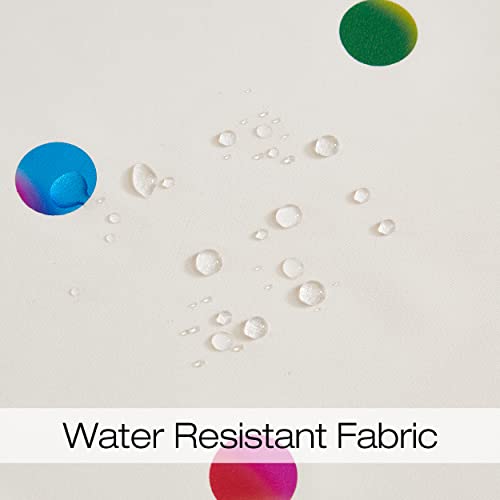 Fabric Shower Curtains with 12 Hooks for Bathroom Metallic Polka Dot Curtains Waterproof Shower Curtains with Grommet for Washable Shower Curtain Sets