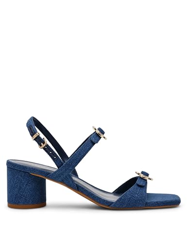 Women's Floral Buckle Heeled Sandal