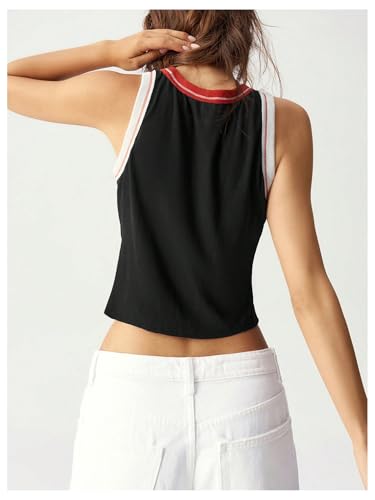 Women Star Crop Tank Tops Y2k Going Out Sleeveless Tee Shirts