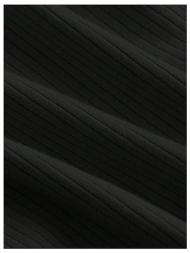 Women's Contrast Lace Halter Neck Lettuce Trim Casual Crop Tee Tops