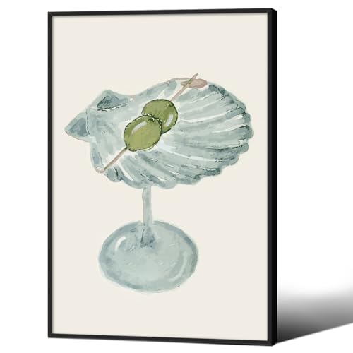 Cocktail Poster Alcohol Drink Wall Art Preppy Bar Cart Canvas Prints for Funky Bar Kitchen Wall Decor