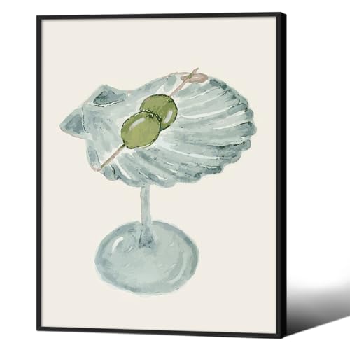 Cocktail Poster Alcohol Drink Wall Art Preppy Bar Cart Canvas Prints for Funky Bar Kitchen Wall Decor