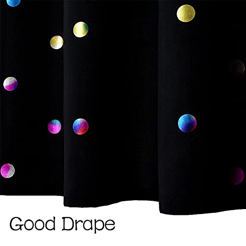 Fabric Shower Curtains with 12 Hooks for Bathroom Metallic Polka Dot Curtains Waterproof Shower Curtains with Grommet for Washable Shower Curtain Sets