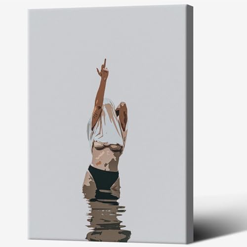 Vintage Feminine Poster Wall Art Funky Unique Home Decor