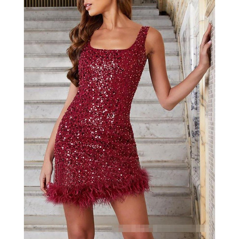 Dress Sling Sequin Tassels