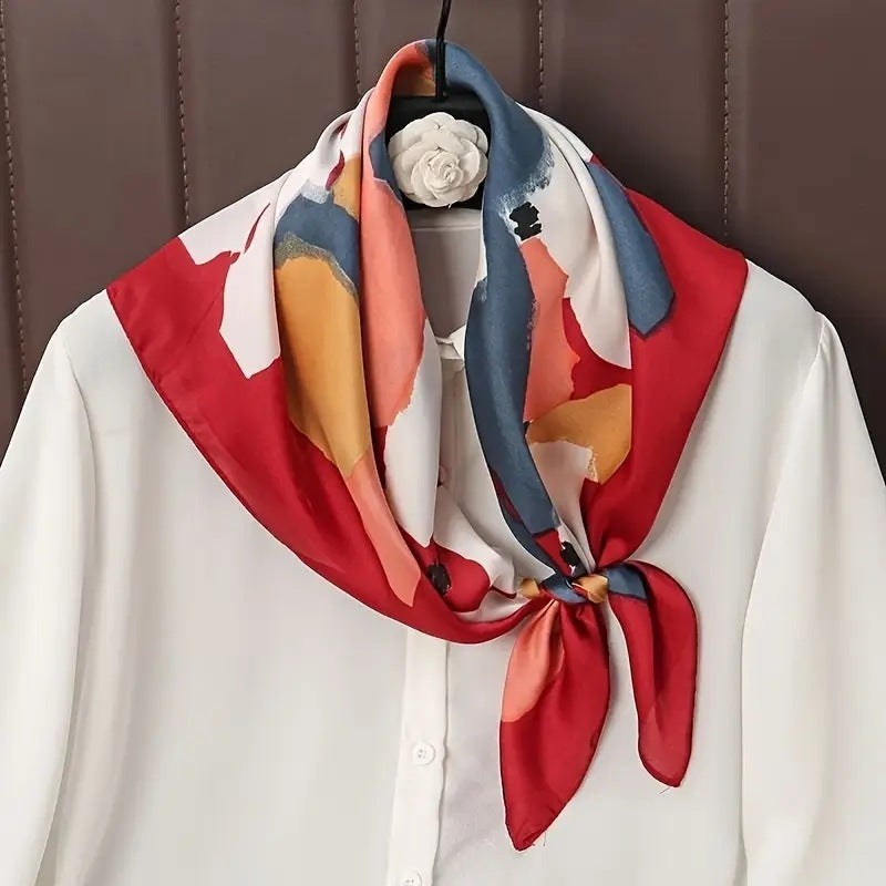 Silk Scarf Square Scarf High Sense Korean Style Fashion All-matching