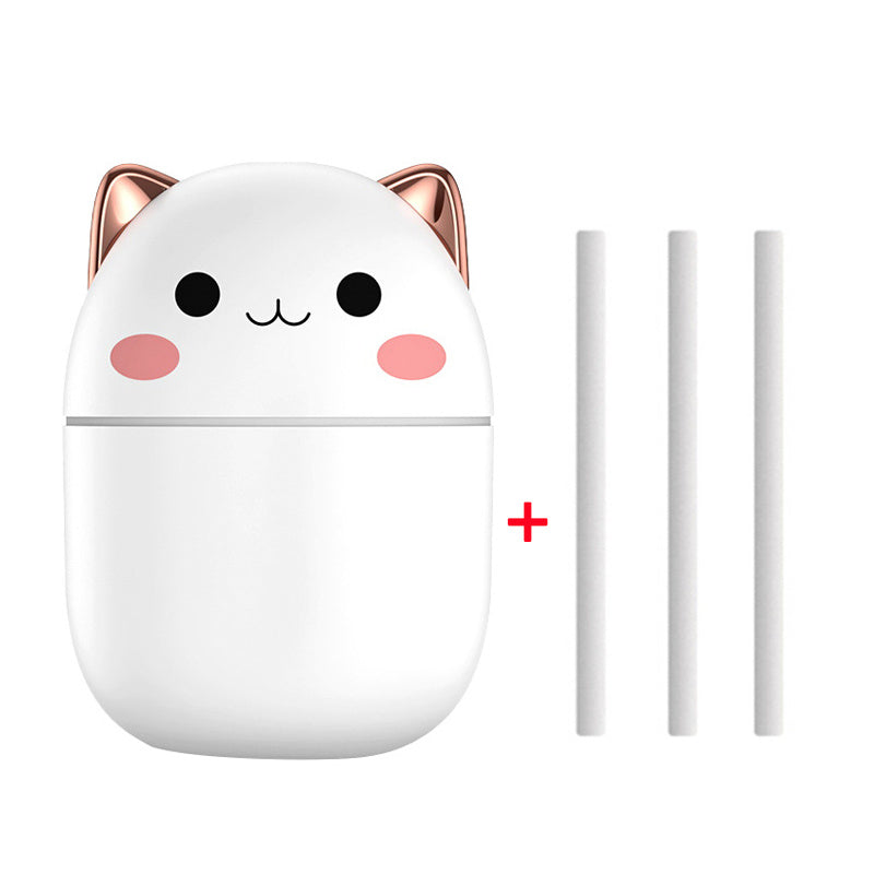 Cute Cat Air Humidifier Ultra-Silent USB Office Household Bedroom Car Aromatherapy Air Purifier With Led Cool Mist Spray