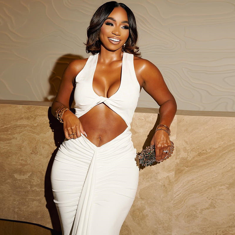 Sexy Hollow-out Camisole Ribbon Dress