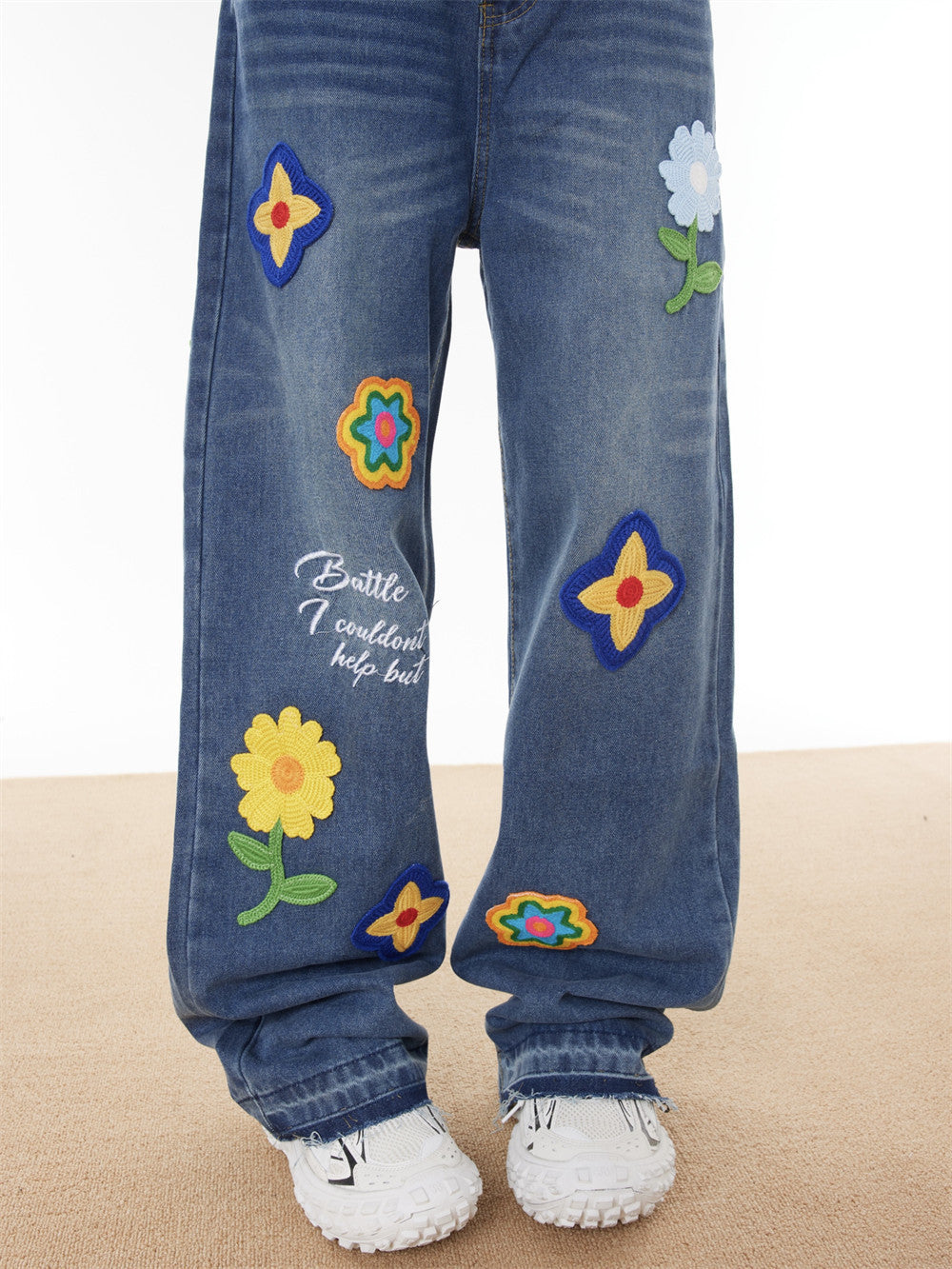 Washed Loose Wide-leg Jeans For Women