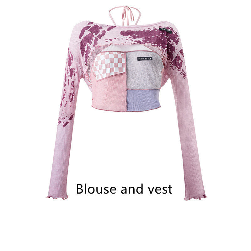 Women Two Piece Long Sleeved T Shirt