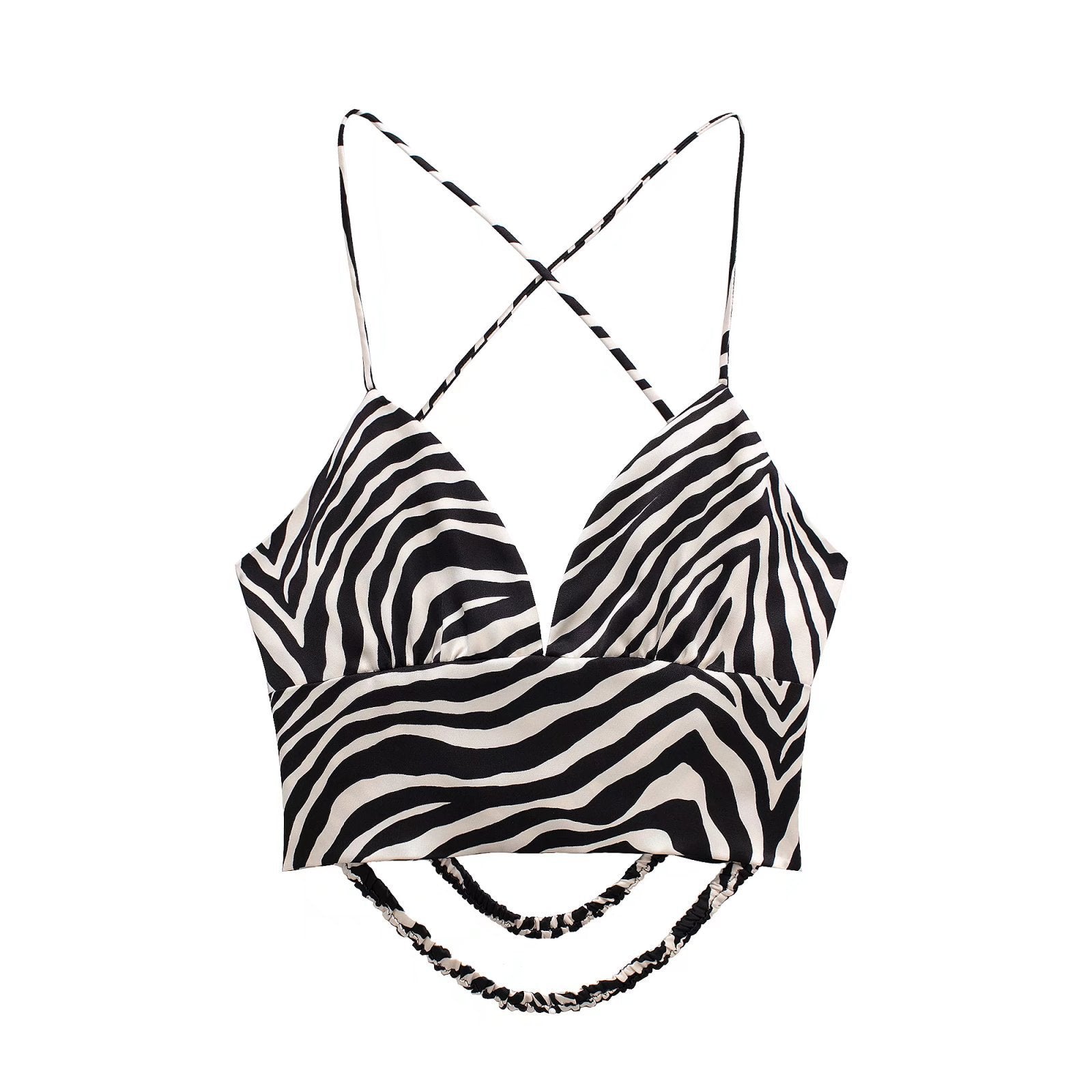 Fashion Animal Print Short Top Women