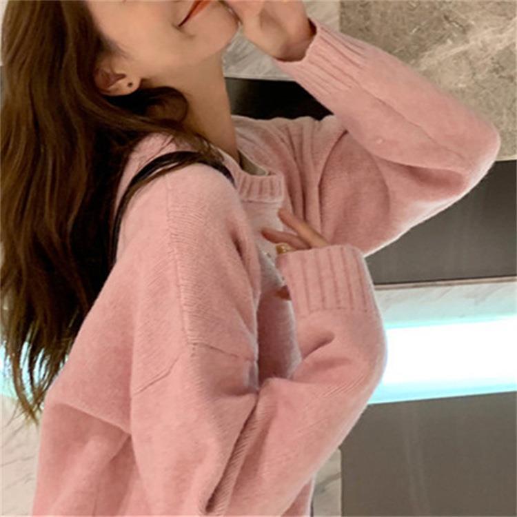Round Neck Japanese Soft Glutinous Sweater