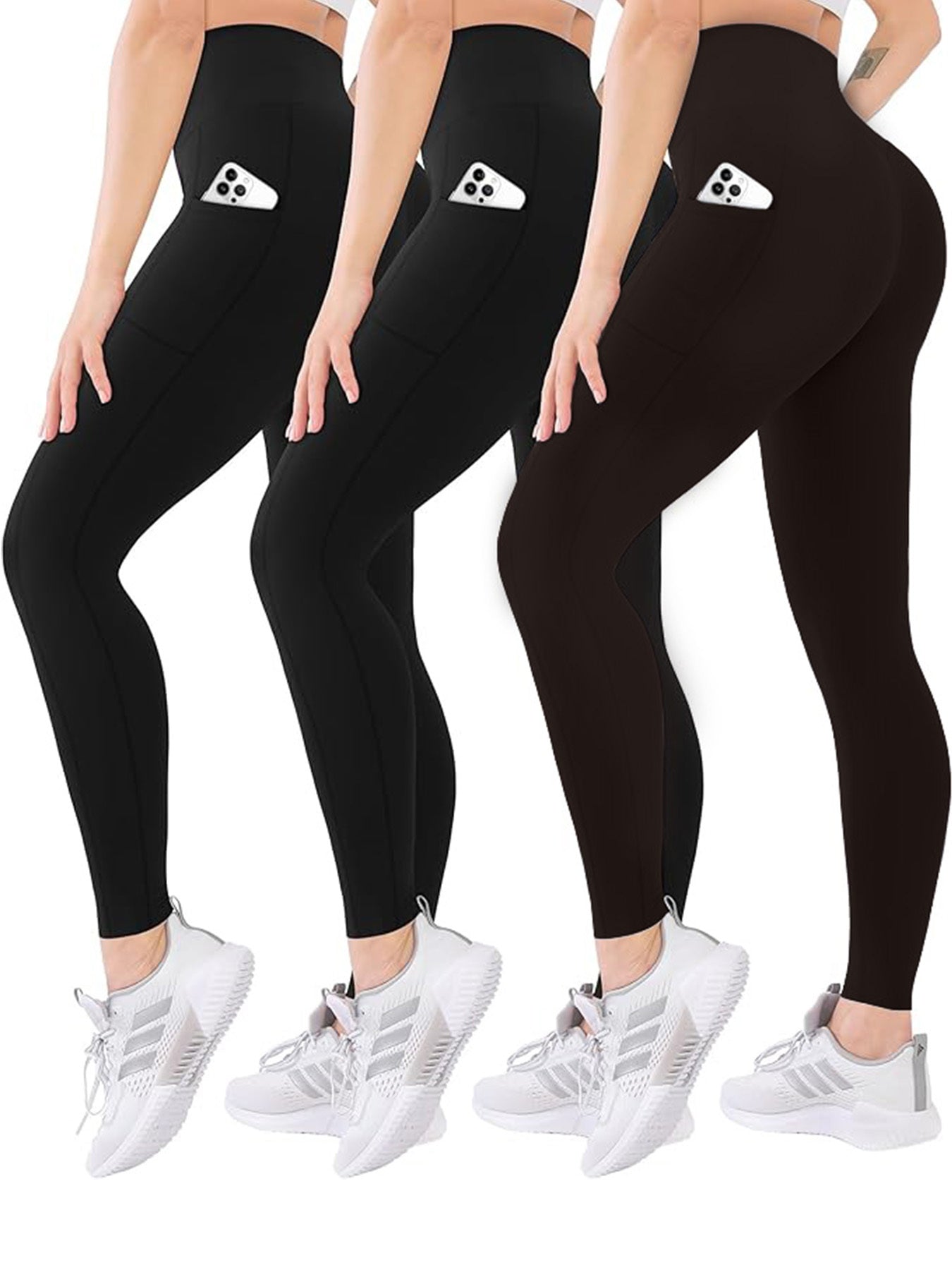 Three Piece Yoga Pants With Pockets