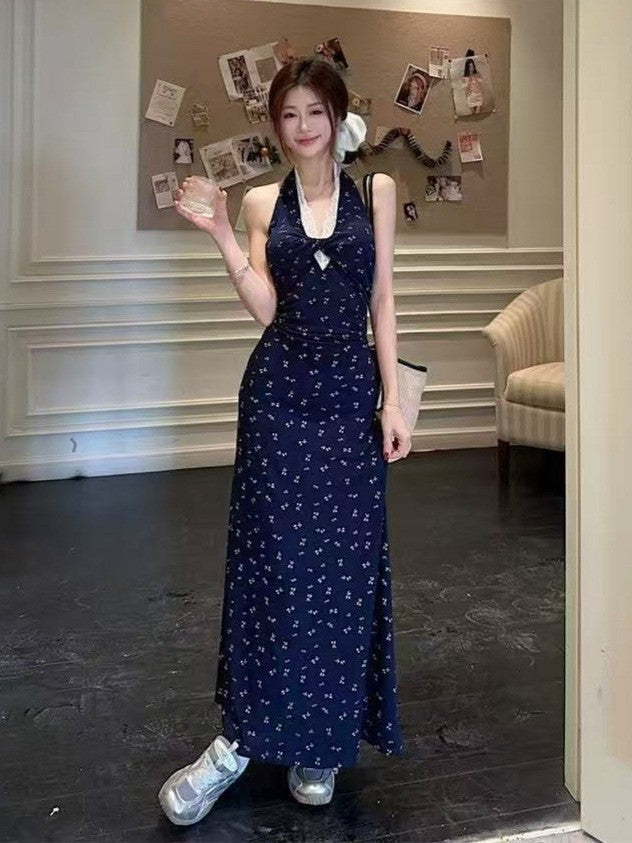 Halter Floral Skirt Dress