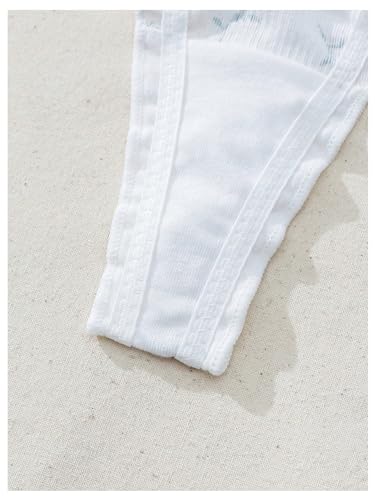 Women's 5 Pack Cute Underwear Ruffle Panties Low Rise Thong Set