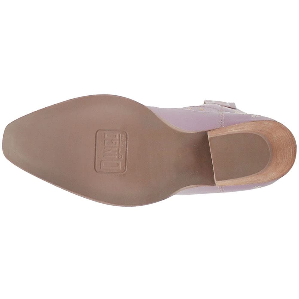 Womens Primrose Metallic Embroidered Floral Snip Toe Casual Boots Ankle Mid Heel 2-3"