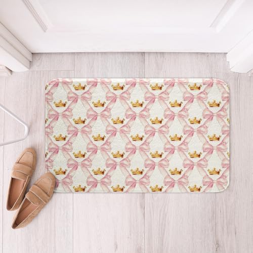 Kawaii Ribbon Bow 20"X32" Bath Mat Non Slip
