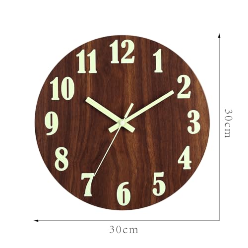 Wall Clocks Battery Operated - 12 inch Silent Non Ticking Modern