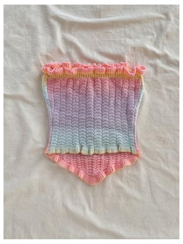 Women's Pearl Strapless Tops Summer Asymmetrical Tube Tops