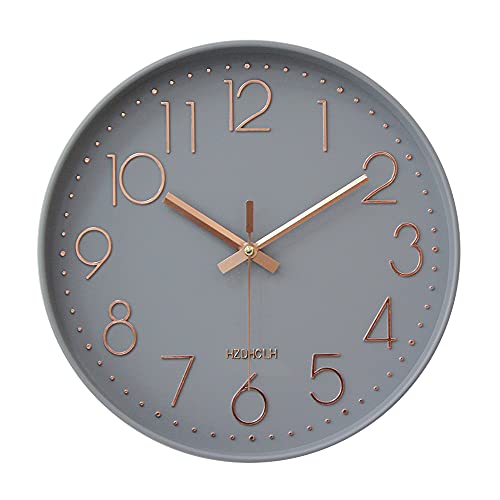 Wall Clocks Battery Operated - 12 inch Silent Non Ticking Modern