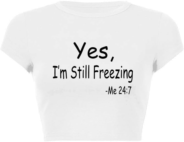 Girls Baby Tees Y2k Funny Graphic Short Sleeve Y2K Short Sleeve Graphic Crop Tops