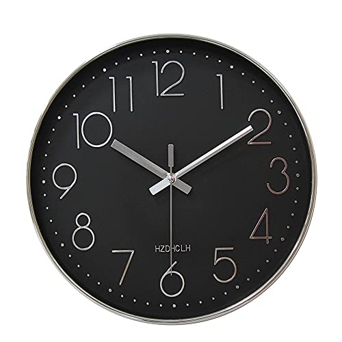 Wall Clocks Battery Operated - 12 inch Silent Non Ticking Modern