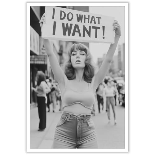 Vintage Feminine Poster Wall Art Funky Unique Home Decor