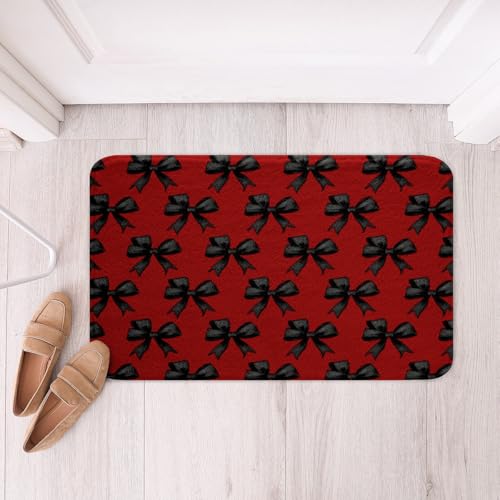 Kawaii Ribbon Bow 20"X32" Bath Mat Non Slip