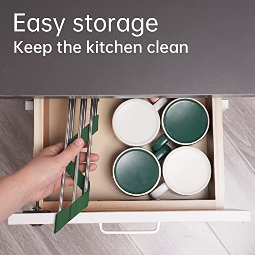 Triangle Foldable Dish Drying Rack, Small Roll-Up - Stainless Steel Over Sink Drainer for Kitchen Sink Corner, Rustproof