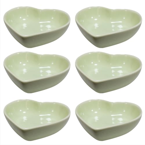 Colors Heart Shaped Porcelain Soy Sauce Dish Ceramic Dip Dipping Bowls