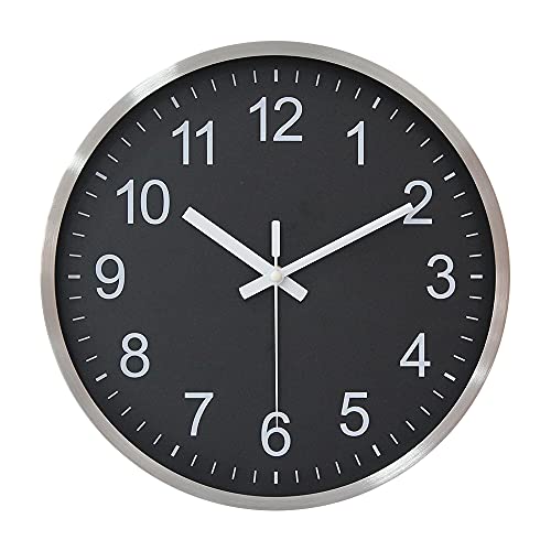Wall Clocks Battery Operated - 12 inch Silent Non Ticking Modern