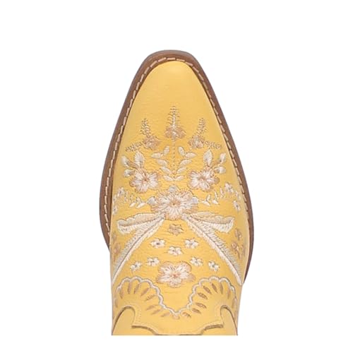 Womens Primrose Metallic Embroidered Floral Snip Toe Casual Boots Ankle Mid Heel 2-3"