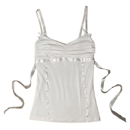 Emo Coquette Cropped Top Grunge 2000s Spaghetti Strap Tops Streetwear Vintage Camisole Y2k Cheetah Tops