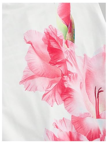 Women's Summer Rose Cami Midi Floral Appliques V Neck Spaghetti Strap Bodycon Dress