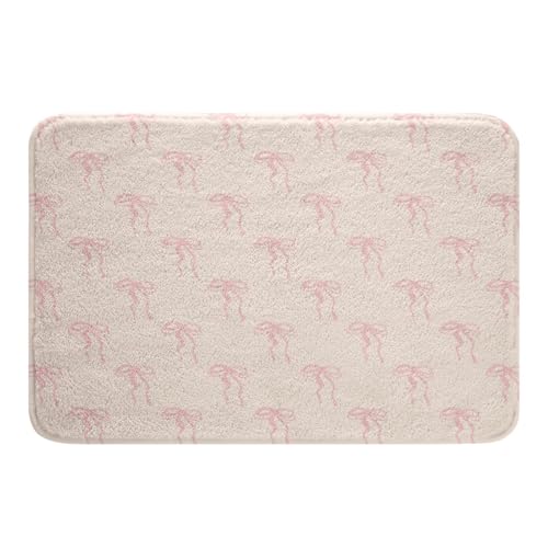 Kawaii Ribbon Bow 20"X32" Bath Mat Non Slip