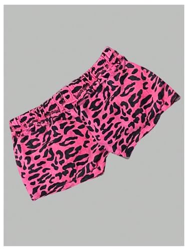 Women's Plus Size Leopard Print Micro Shorts Drawstring Sexy Lounge Booty Shorts