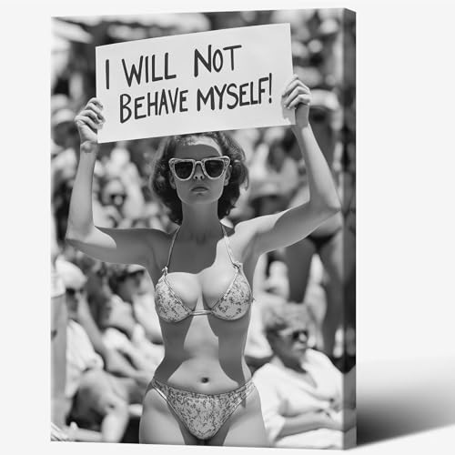 Vintage Feminine Poster Wall Art Funky Unique Home Decor