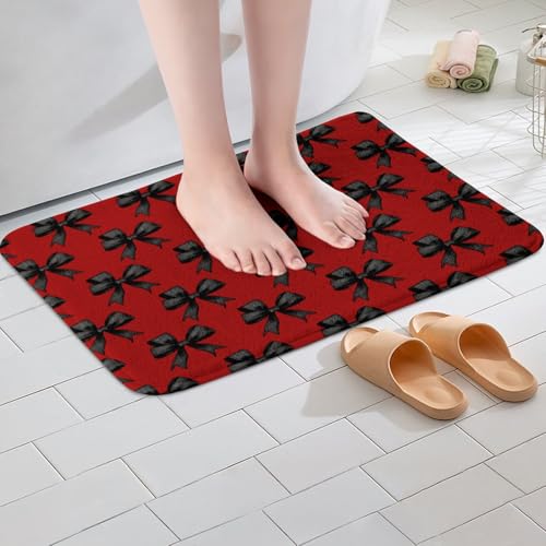 Kawaii Ribbon Bow 20"X32" Bath Mat Non Slip