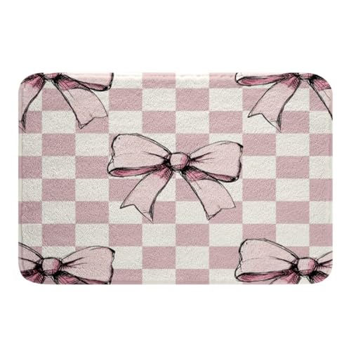 Kawaii Ribbon Bow 20"X32" Bath Mat Non Slip