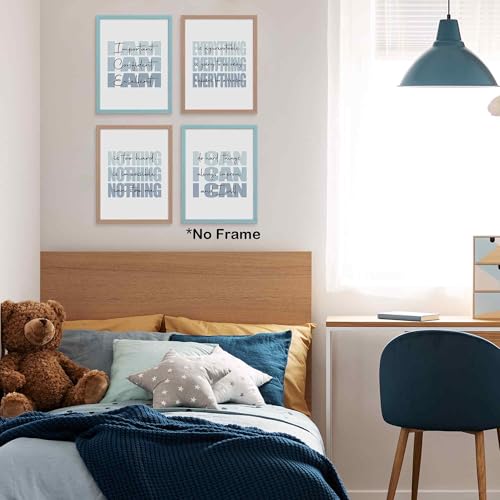 Set of 4 Inspirational Posters â€?Motivational Wall Art for Teen Girls & Women (8x10)