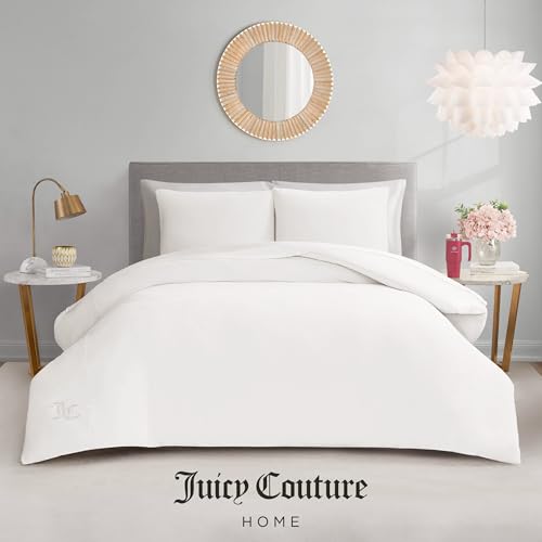 Juicy Couture Solid Velour 3-Piece King Comforter Set â€?Luxurious Bedding Ensemble