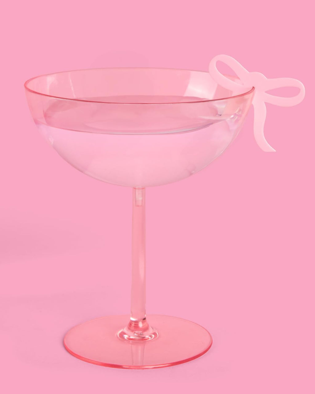Pink Coquette Bow Drink Markers - 8 count, 2"