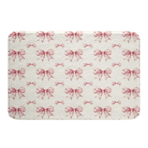 Kawaii Ribbon Bow 20"X32" Bath Mat Non Slip