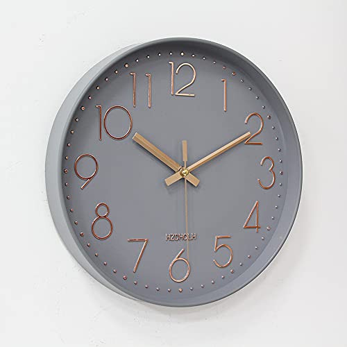 Wall Clocks Battery Operated - 12 inch Silent Non Ticking Modern