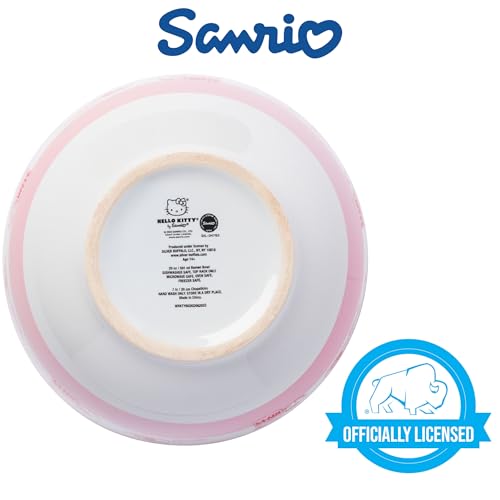 Ceramic Sanrio Hello Kitty Ramen Noodle Rice Bowl with Chopsticks, Microwave Safe