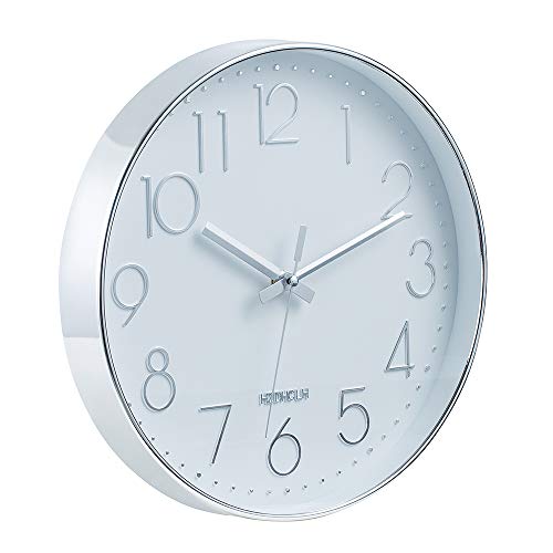 Wall Clocks Battery Operated - 12 inch Silent Non Ticking Modern