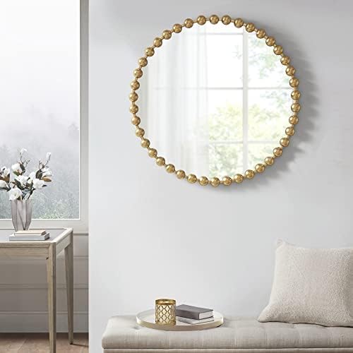 Metal Spherical Frame Round Mirror 36" Diameter