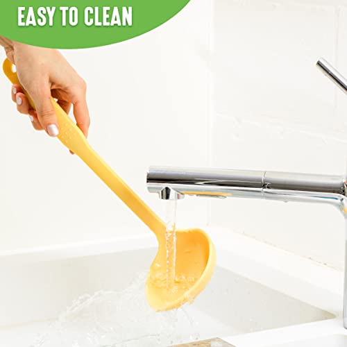 Cooking Tools and Utensils, 7 Piece Nylon Set including Spatulas Turner Spoons and Tongs, Dishwasher Safe