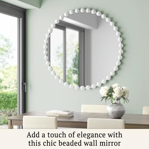 Metal Spherical Frame Round Mirror 36" Diameter